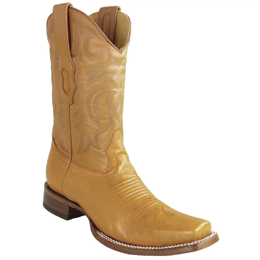 Los Altos 8129751 Men's Honey Genuine Smooth Ostrich Rodeo Boots
