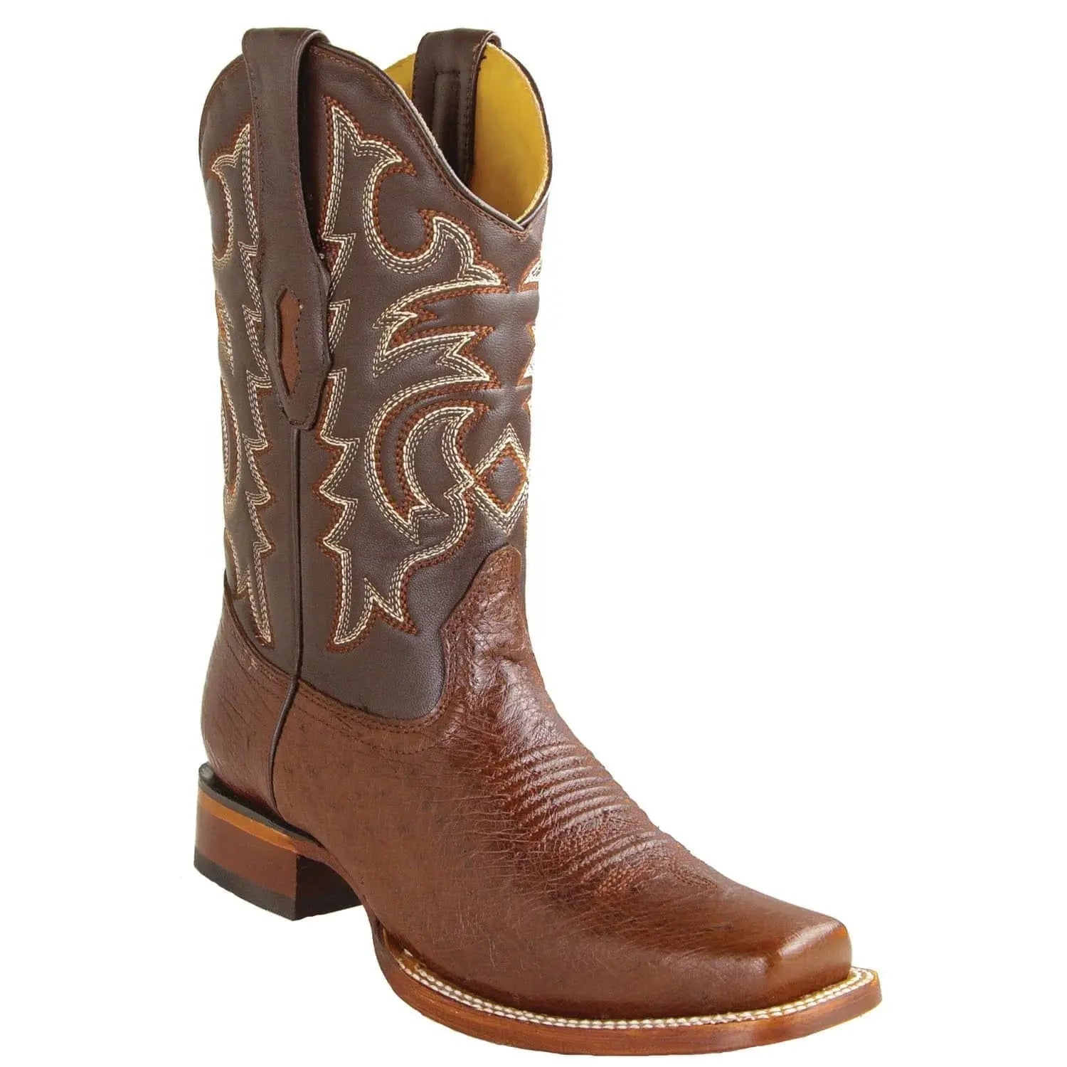 Los Altos 8129759 Men's Tobacco Genuine Smooth Ostrich Rodeo Boots