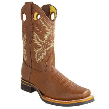 Los Altos 8132707 Men's Brown Genuine Leather Rodeo Boots