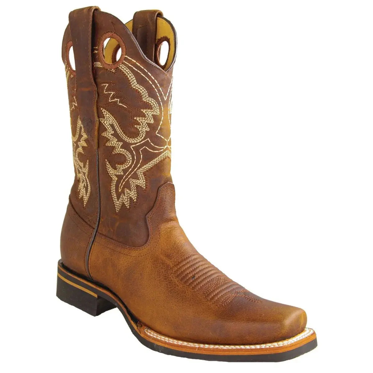 Los Altos 8139940 Men's Walnut Genuine Leather Rodeo Boots