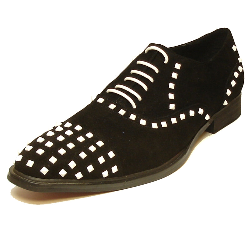 Fiesso FI-7010 Black White Loafers