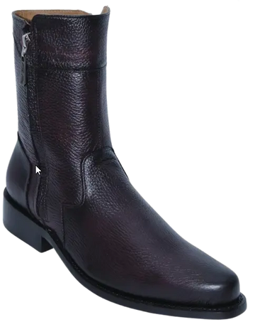 Wild West 278B28318 Women's Black Cherry Genuine Leather Low Shaft Round Toe Boots
