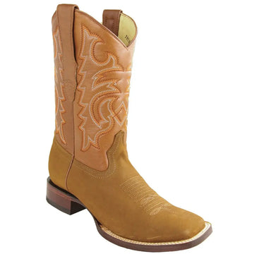 Los Altos 8226350 Men's Shedron Genuine Leather Wide Square Toe Cowboy Boots