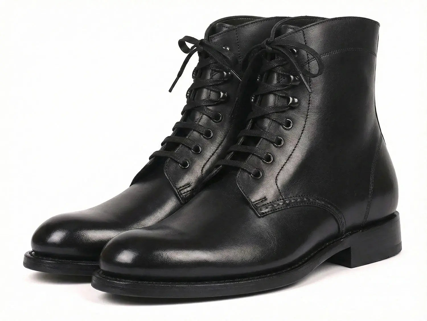 Paul Parkman Men's Black Leather Biker Boots (824BLK91) PAUL PARKMAN