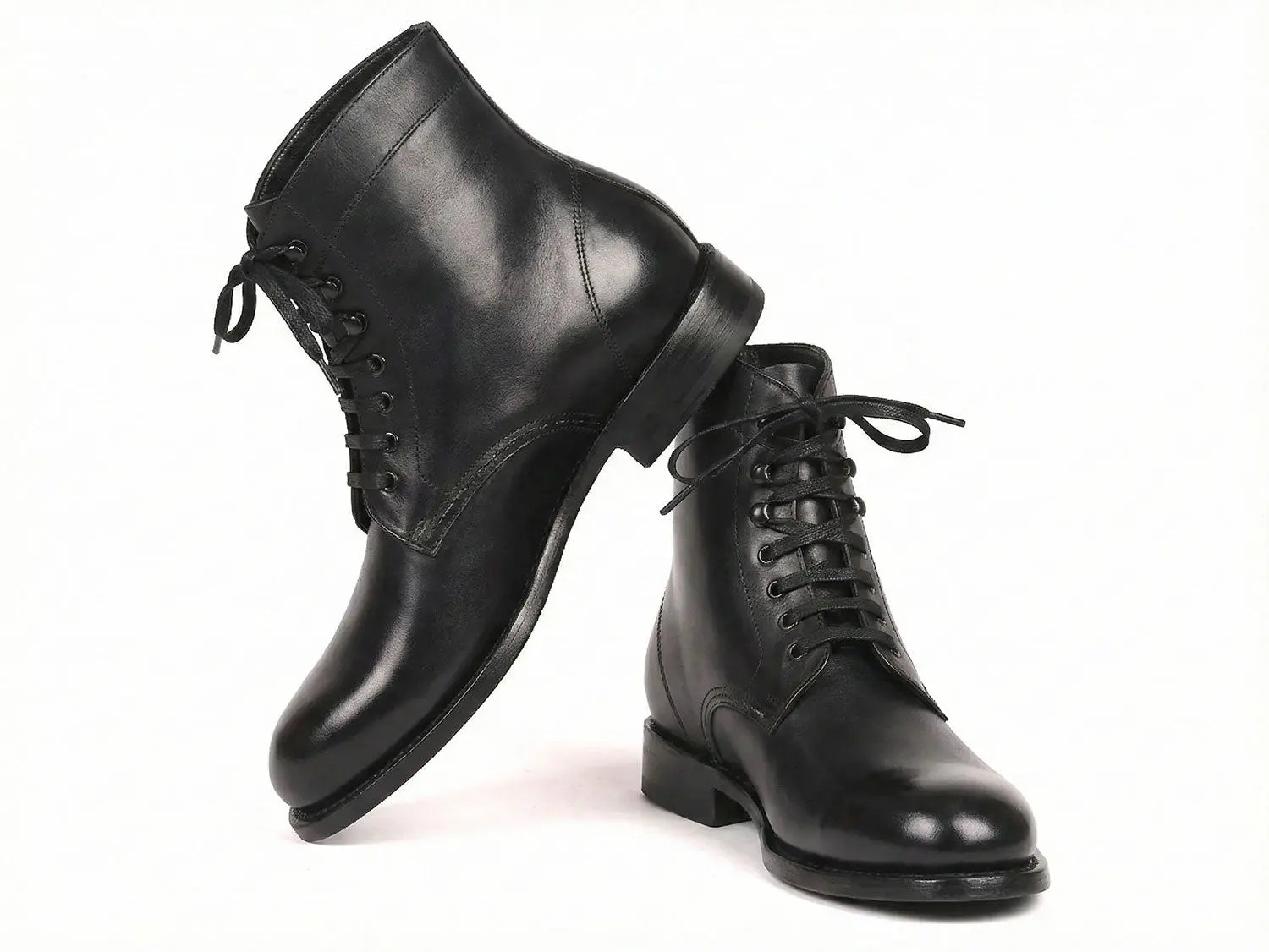 Paul Parkman Men's Black Leather Biker Boots (824BLK91) PAUL PARKMAN