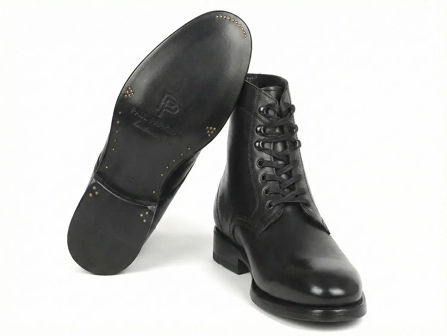Paul Parkman Men's Black Leather Biker Boots (824BLK91) PAUL PARKMAN