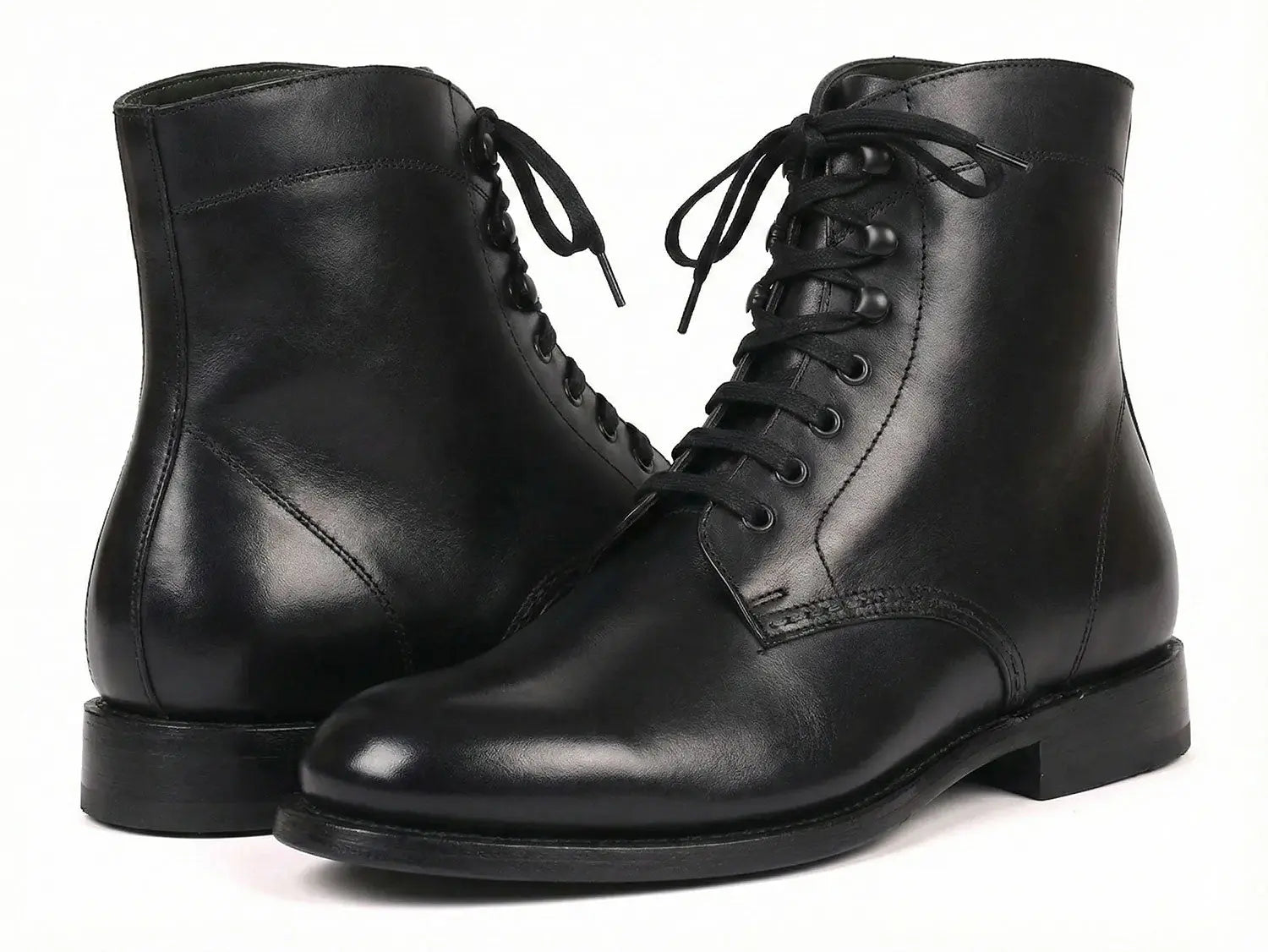Paul Parkman Men's Black Leather Biker Boots (824BLK91) PAUL PARKMAN