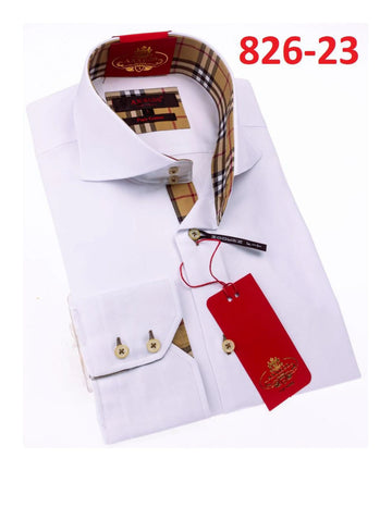 Axxess 826-23 White Cotton Casual Dress Shirt
