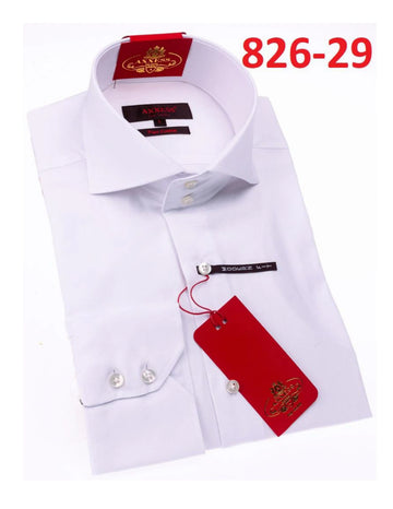 Axxess 826-29 White Cotton Casual Dress Shirt