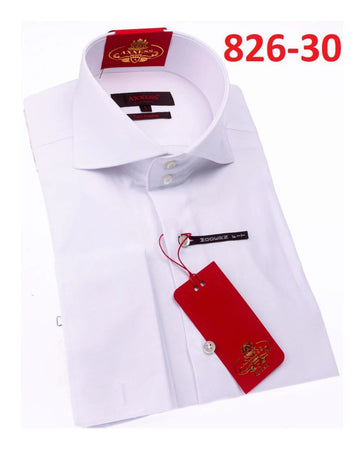 Axxess 826-30 White Cotton Casual Dress Shirt