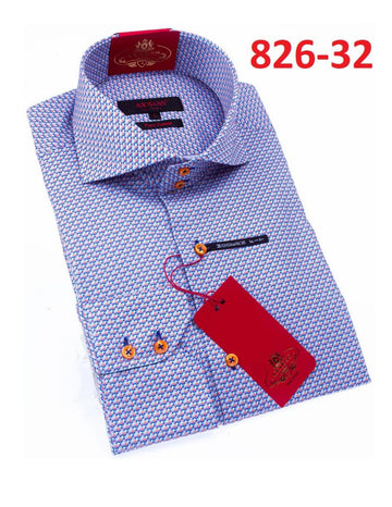Axxess 826-32 Sky Blue Cotton Casual Dress Shirt