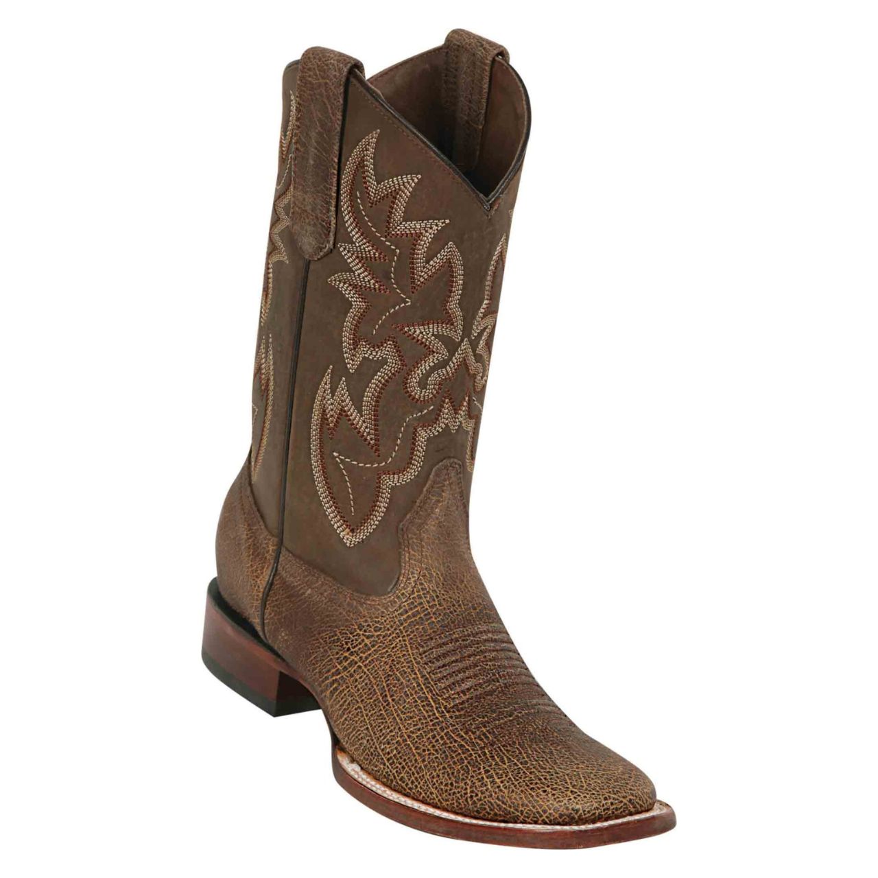 Los Altos 8299851 Men's Honey Genuine Oakland Wide Square Toe Cowboy Boots