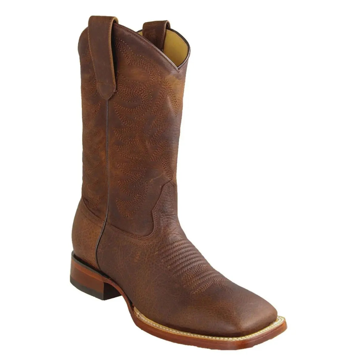 Los Altos 82TX9940 Men's Walnut Genuine Leather Texas Extra Wide Toe Cowboy Boots