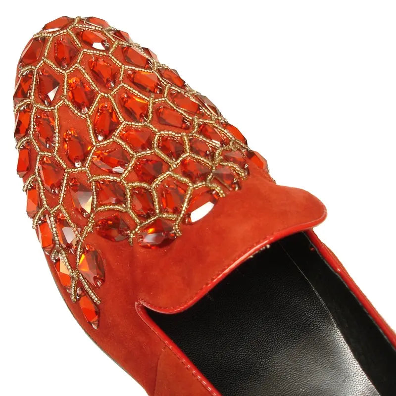 Fiesso FI-7023 Red Loafers