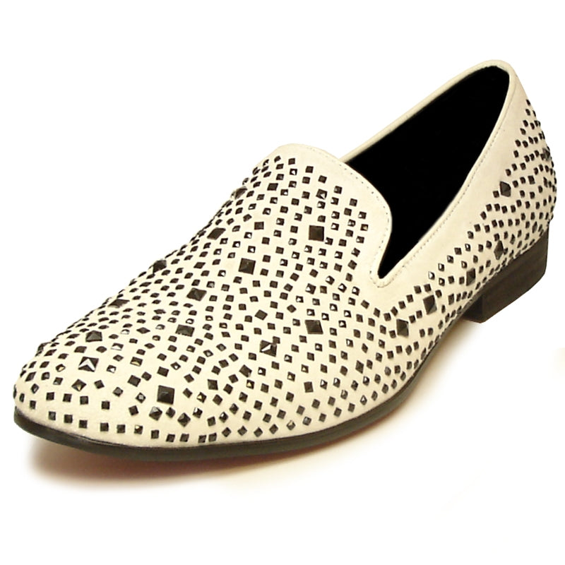 Fiesso FI-7027 Black White Loafers