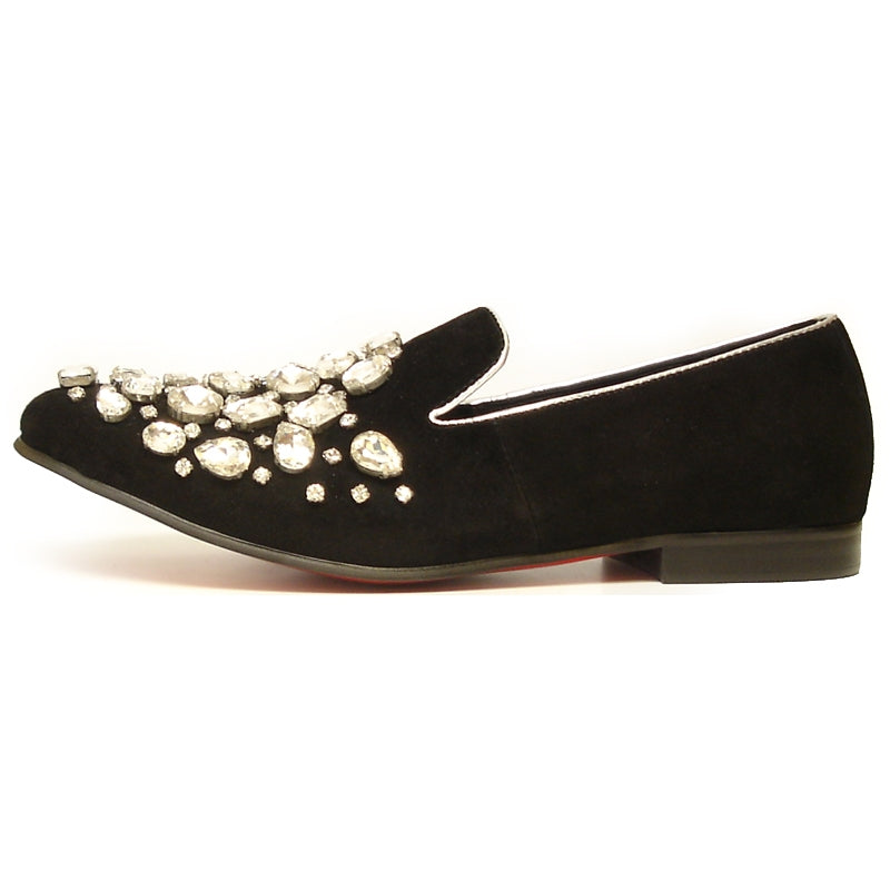 Fiesso FI-7034 Black Loafers