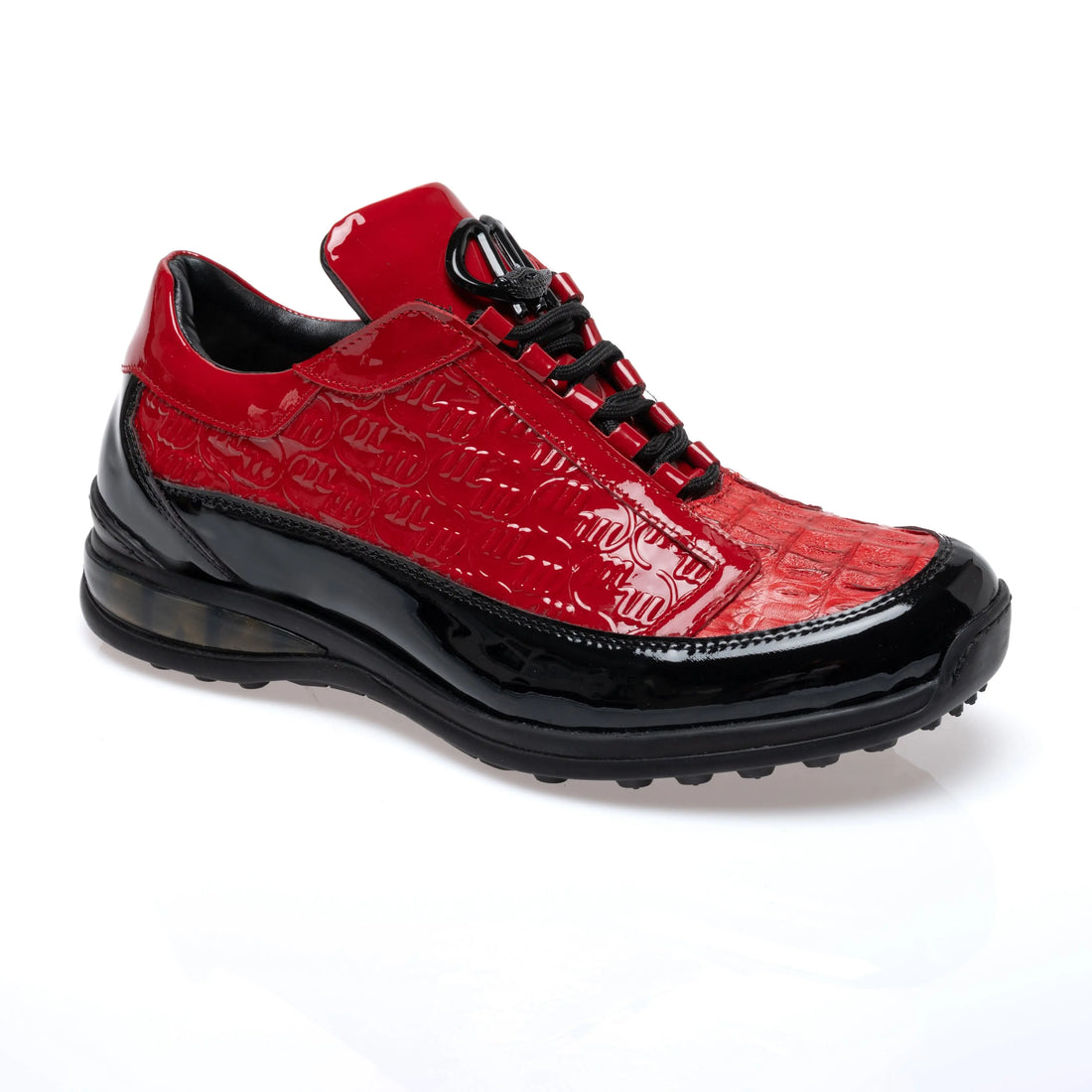 Mauri 8415/4 Black/Red Genuine Hornback/Patent Embossed Sneakers