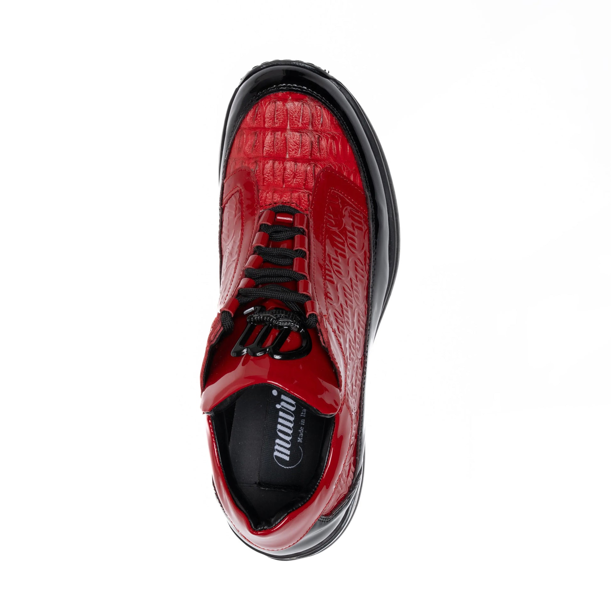 Mauri 8415/4 Black/Red Genuine Hornback/Patent Embossed Sneakers