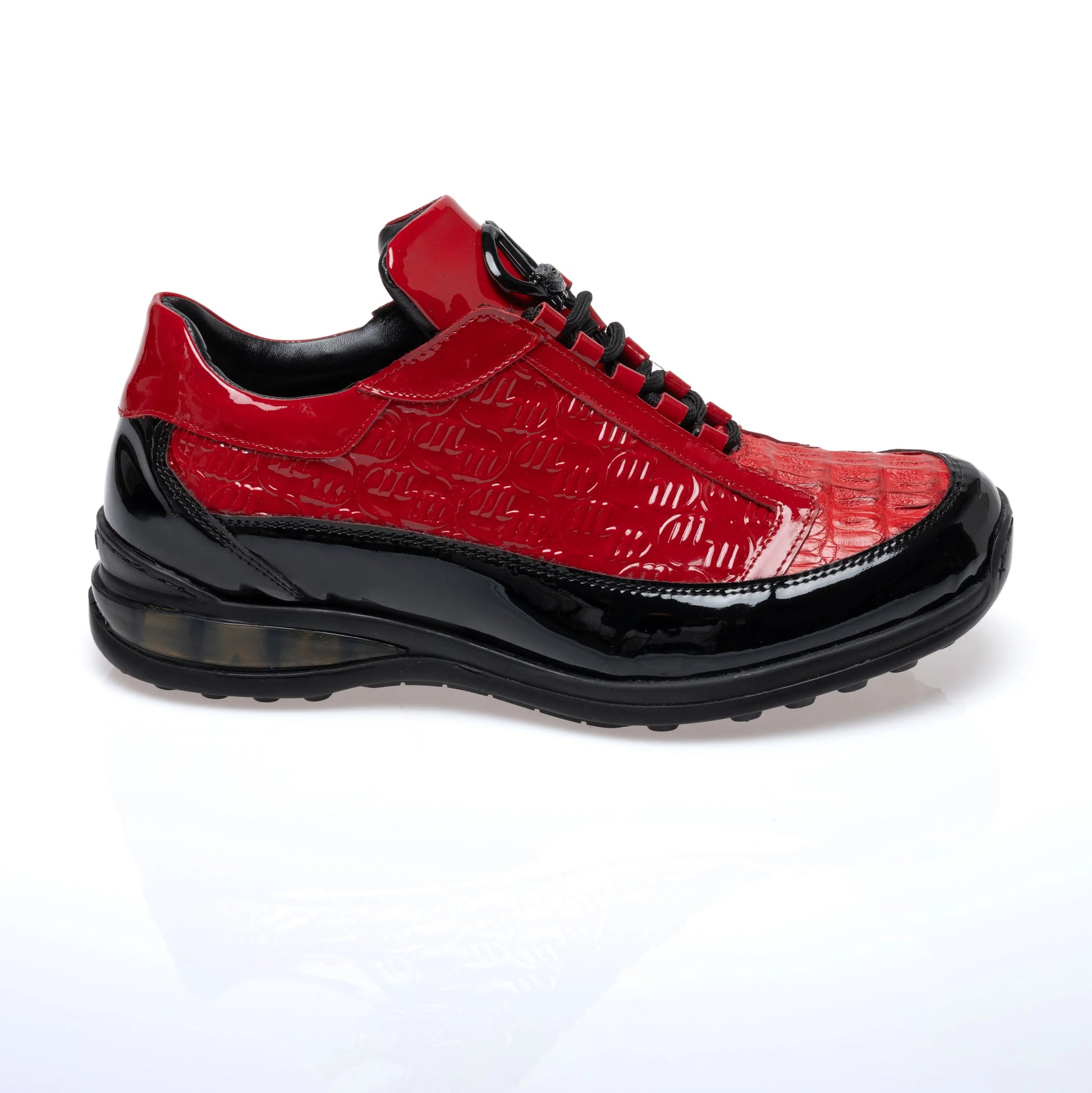 Mauri 8415/4 Black/Red Genuine Hornback/Patent Embossed Sneakers