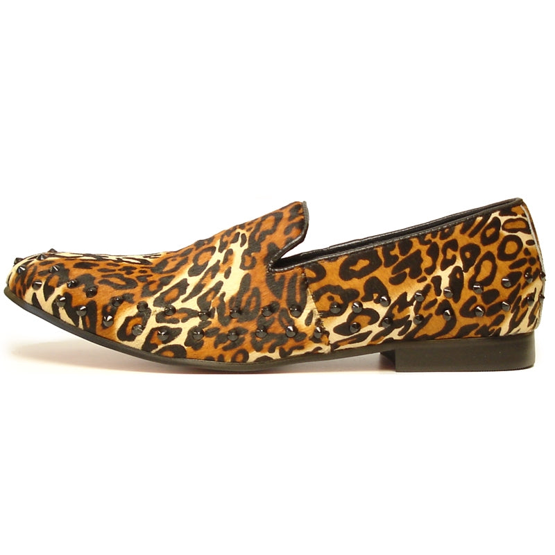 Fiesso FI-7037 Leopard Loafers