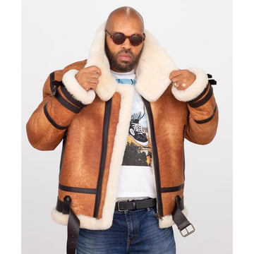 Jakewood 8404 Genuine Sheepskin Aviator Jacket