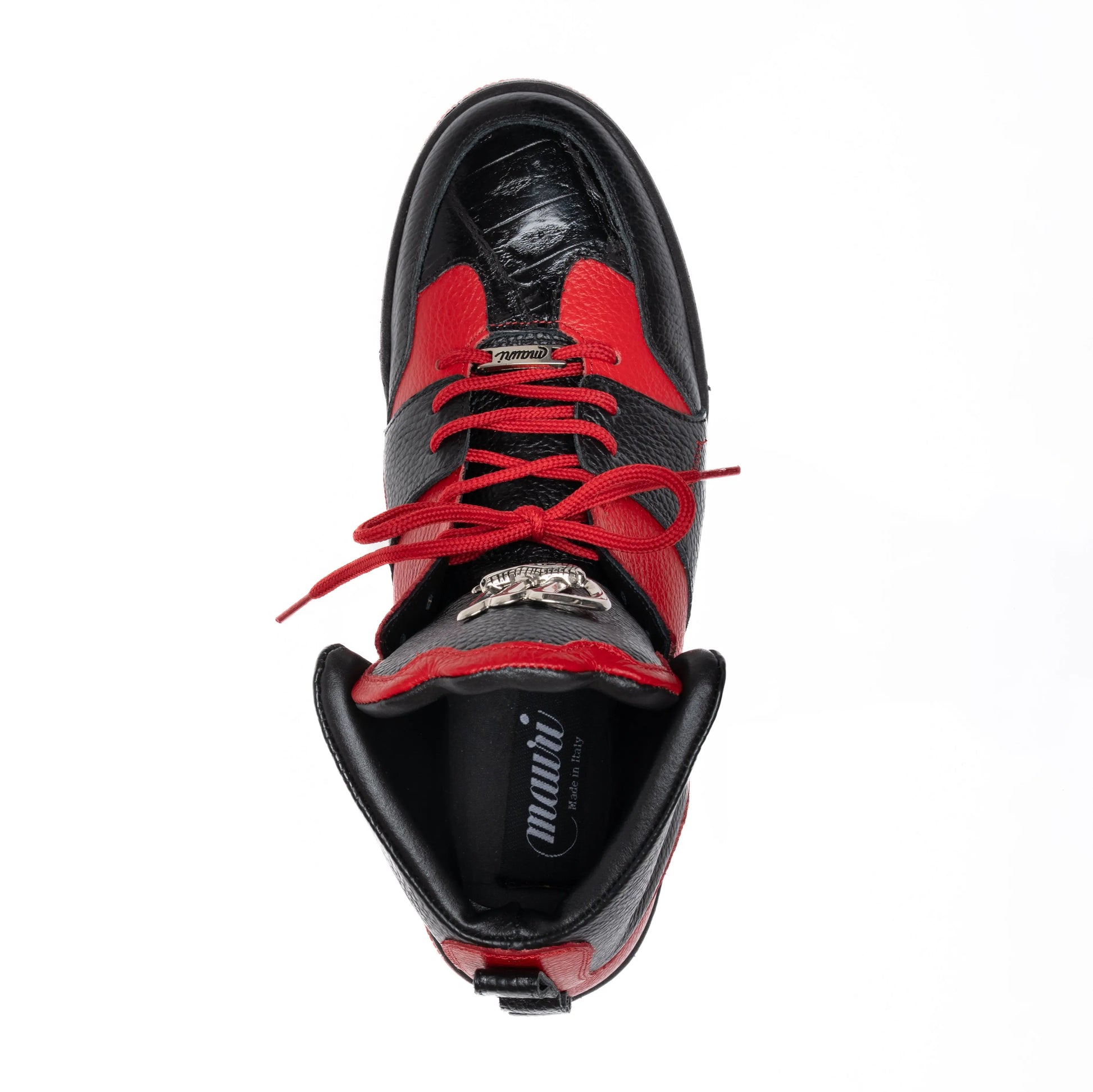 Mauri 8471/2 Black/Red Genuine Baby Crocodile/Time Sneakers