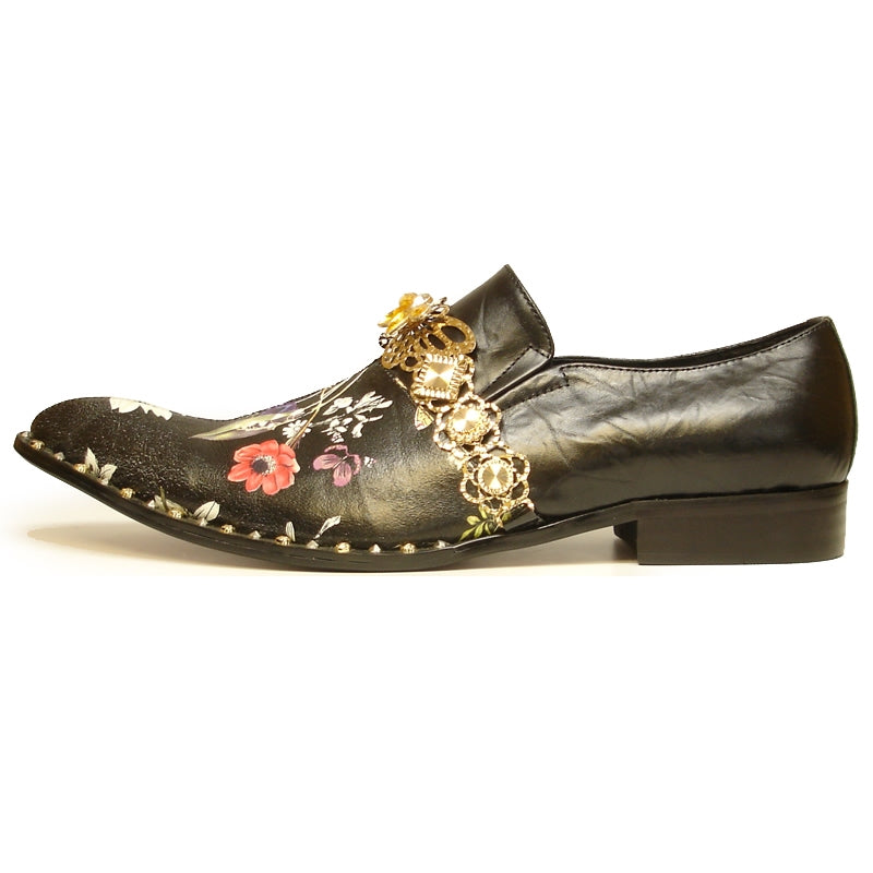 Fiesso FI-7046 Black Loafers