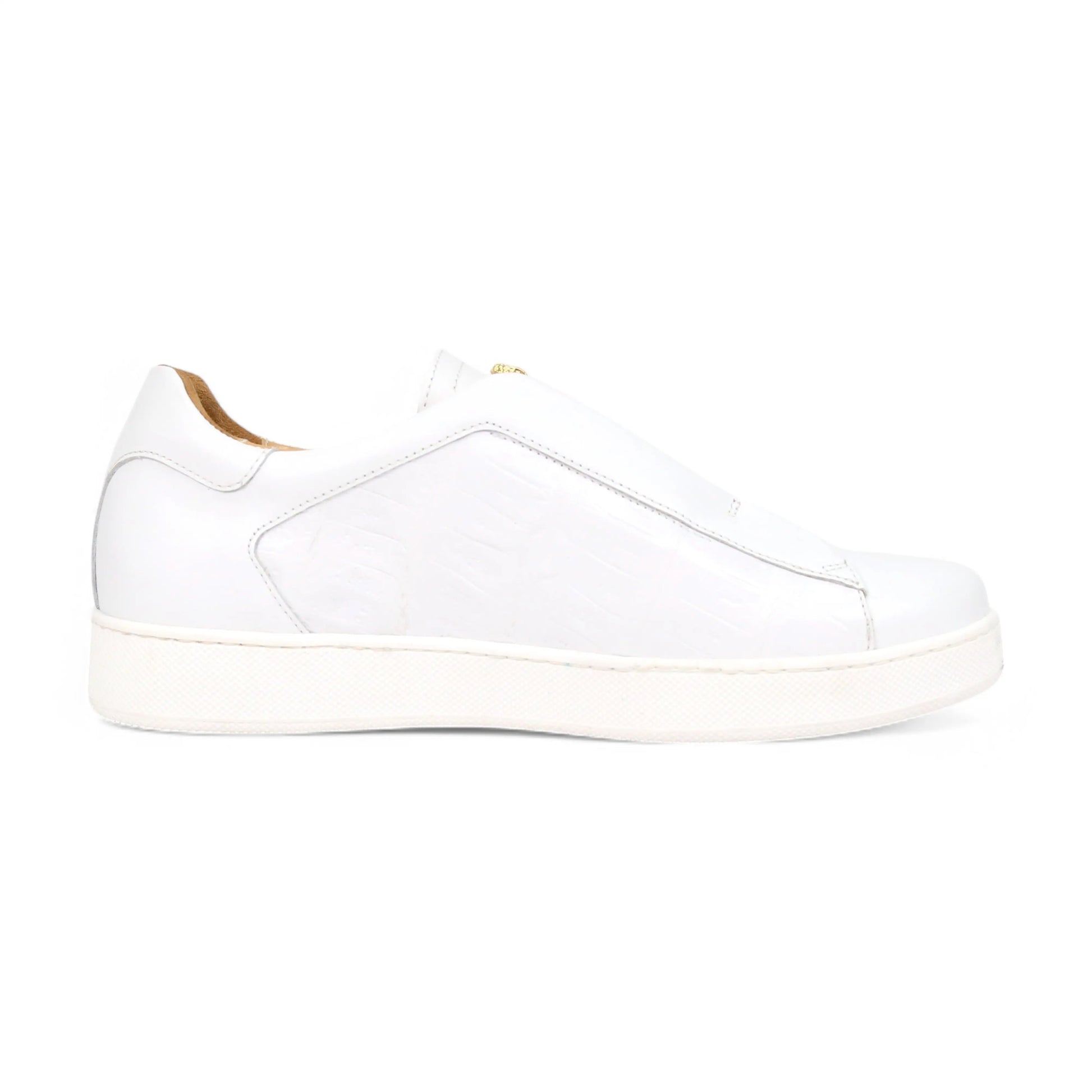 Mauri 8478/14 White Genuine Baby Crocodile/Nappa Sneakers
