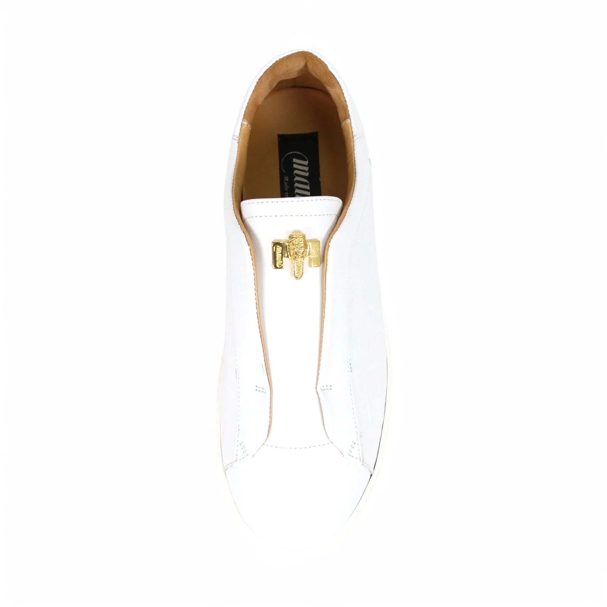 Mauri 8478/14 White Genuine Baby Crocodile/Nappa Sneakers