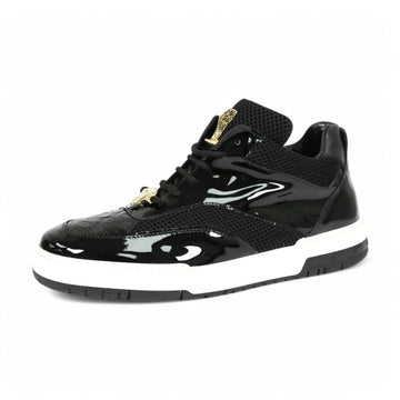 Mauri 8498/1 Black Genuine Baby Crocodile/Mesh Fabric/Nappa Sneakers