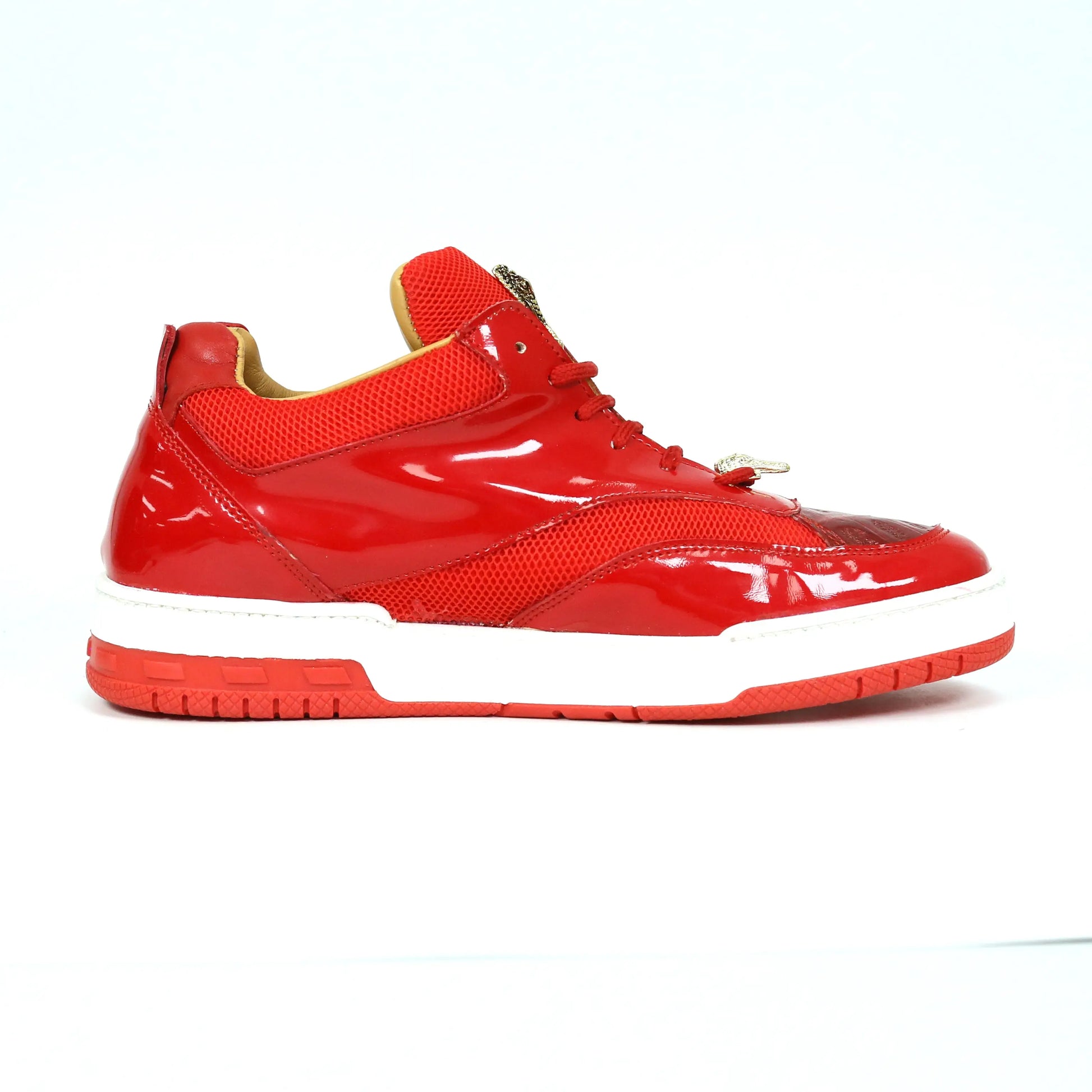 Mauri 8498/1 Red Genuine Baby Crocodile/Mesh Fabric/Nappa Sneakers