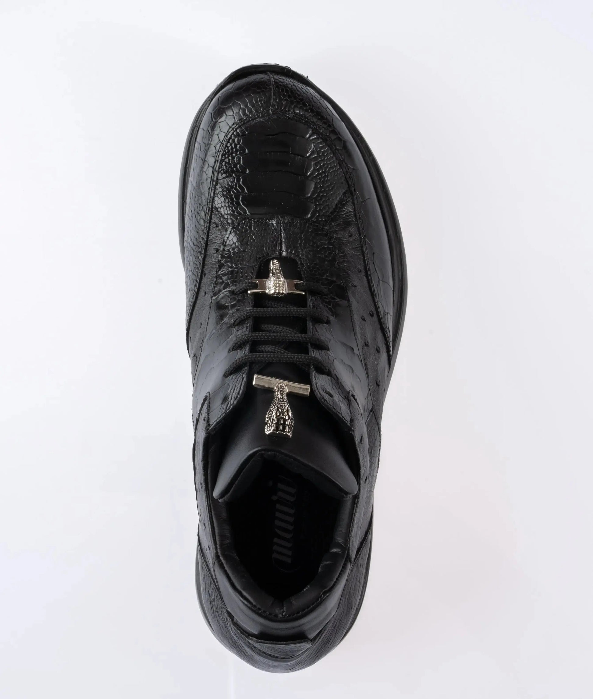 Mauri 8498/3 Black Genuine Ostrich/Ostrich Leg/Calf Sneakers