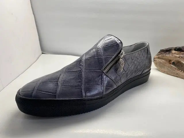 Mauri 8508 Med Grey Genuine Alligator Sneakers