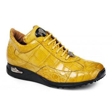 Mauri Yellow Genuine Body Alligator H/-Painted Sneakers 8566