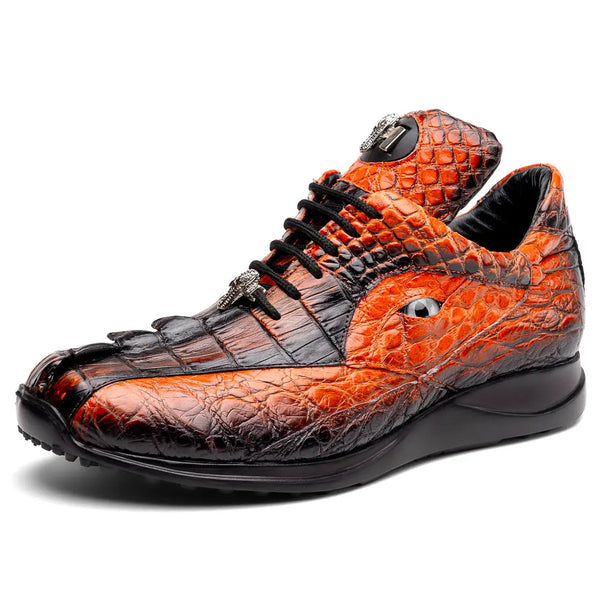 Mauri 8596/3 Orange/Dirty Black Genuine Hornback/Alligator