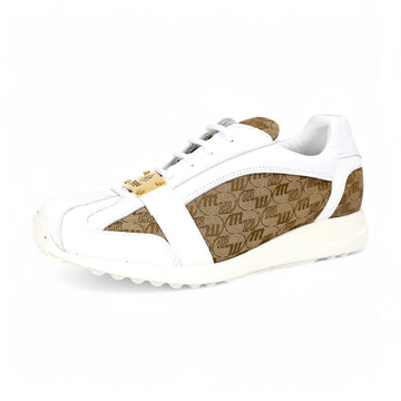 Mauri 8665/2 White/Beige Genuine Baby Crocodile/Nappa/Double M Fabric Sneakers