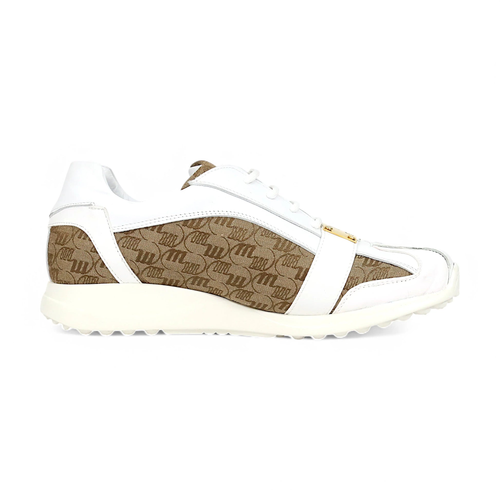 Mauri 8665/2 White/Beige Genuine Baby Crocodile/Nappa/Double M Fabric Sneakers