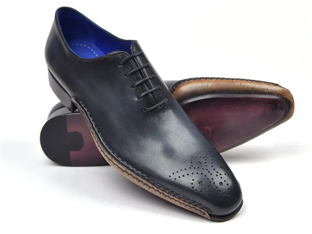 Paul Parkman Men's Anthracite Gray Opanka Construction Oxfords (ID#86A5-ANT) PAUL PARKMAN