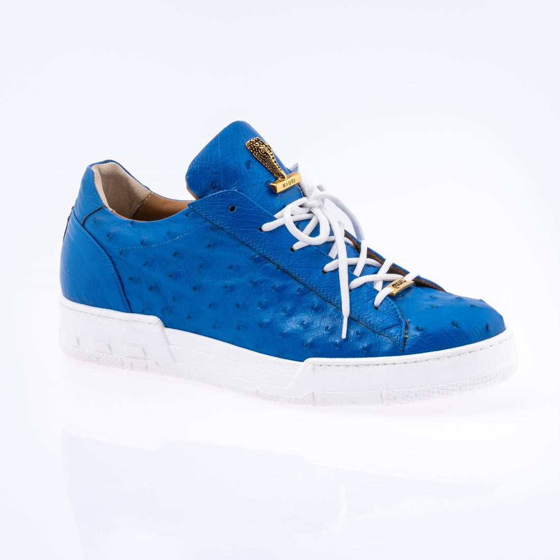 Mauri 8825/2 Royal Blue Genuine Ostrich Sneakers