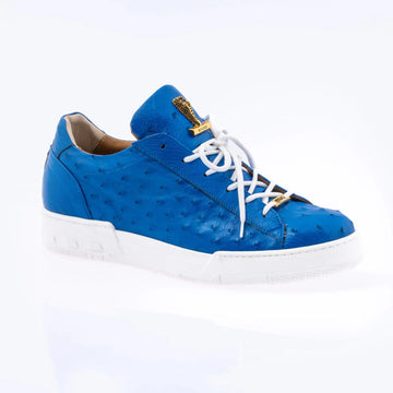 Mauri 8825/2 Royal Blue Genuine Ostrich Sneakers