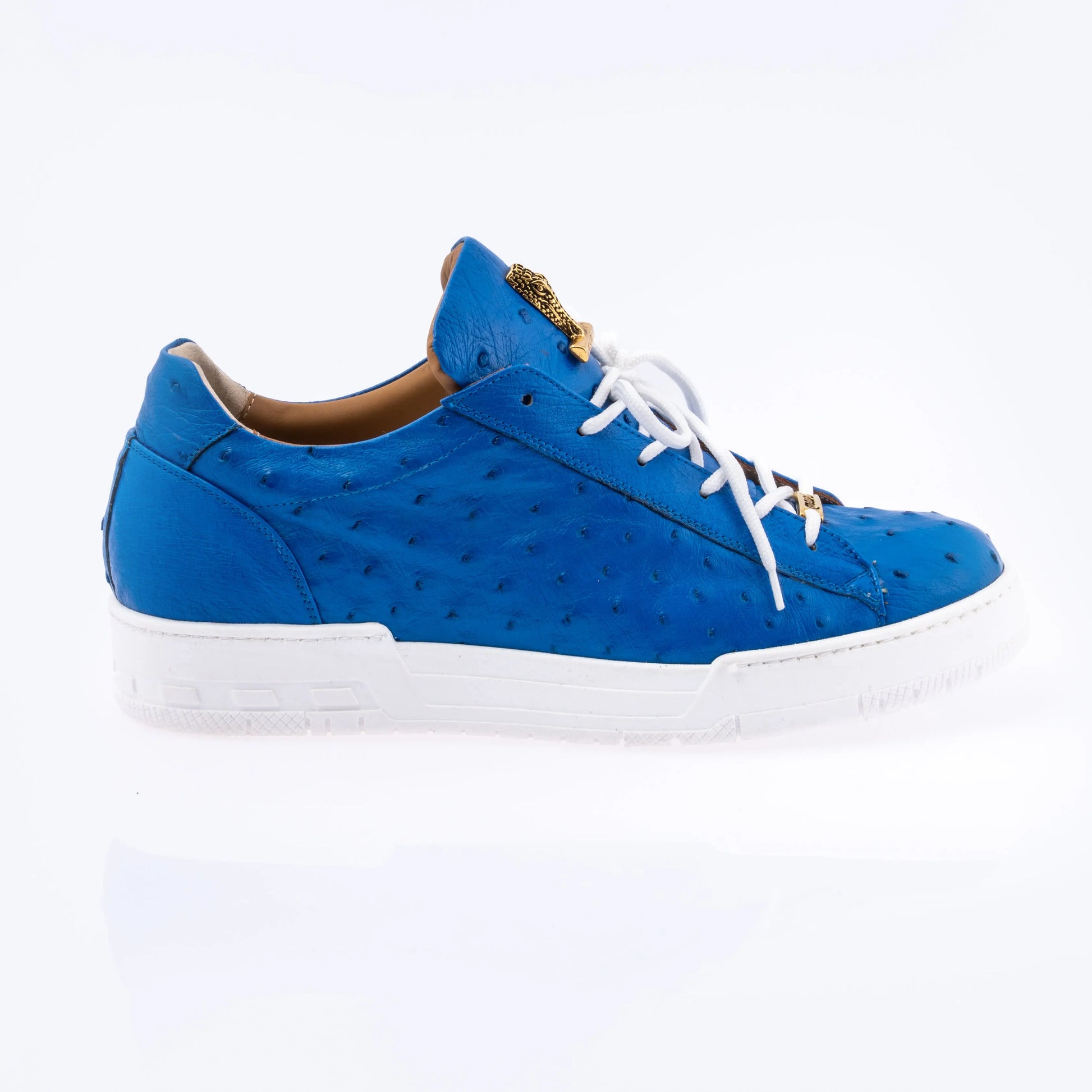 Mauri 8825/2 Royal Blue Genuine Ostrich Sneakers