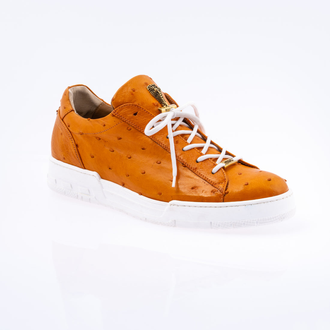 Mauri 8825/2 Tangerine Genuine Ostrich Sneakers
