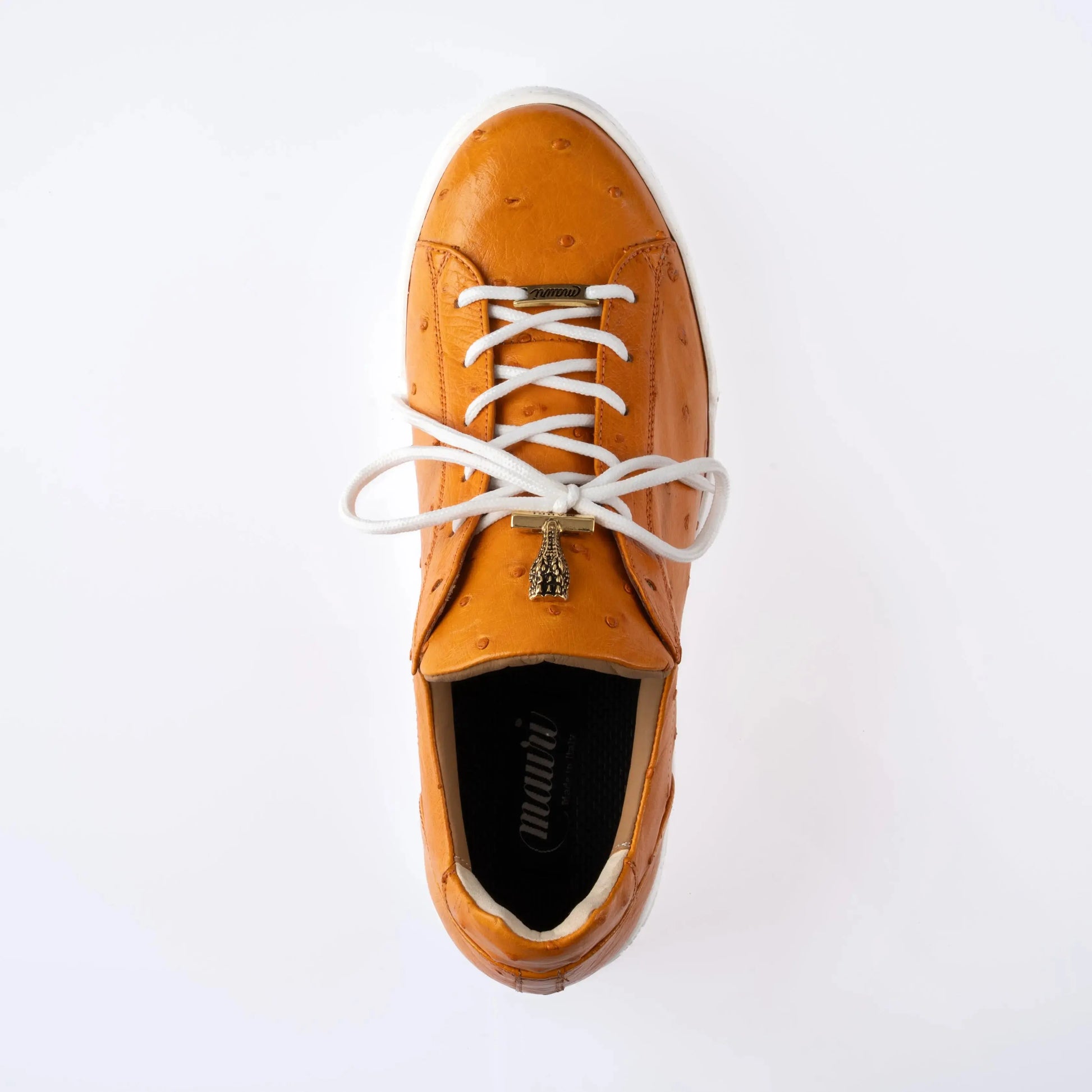 Mauri 8825/2 Tangerine Genuine Ostrich Sneakers