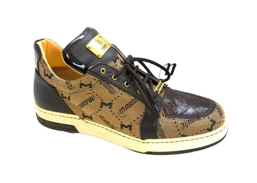 Mauri 8840 Sport Rust Genuine Baby Crocodile/Mauri Fabric Leather Sneakers