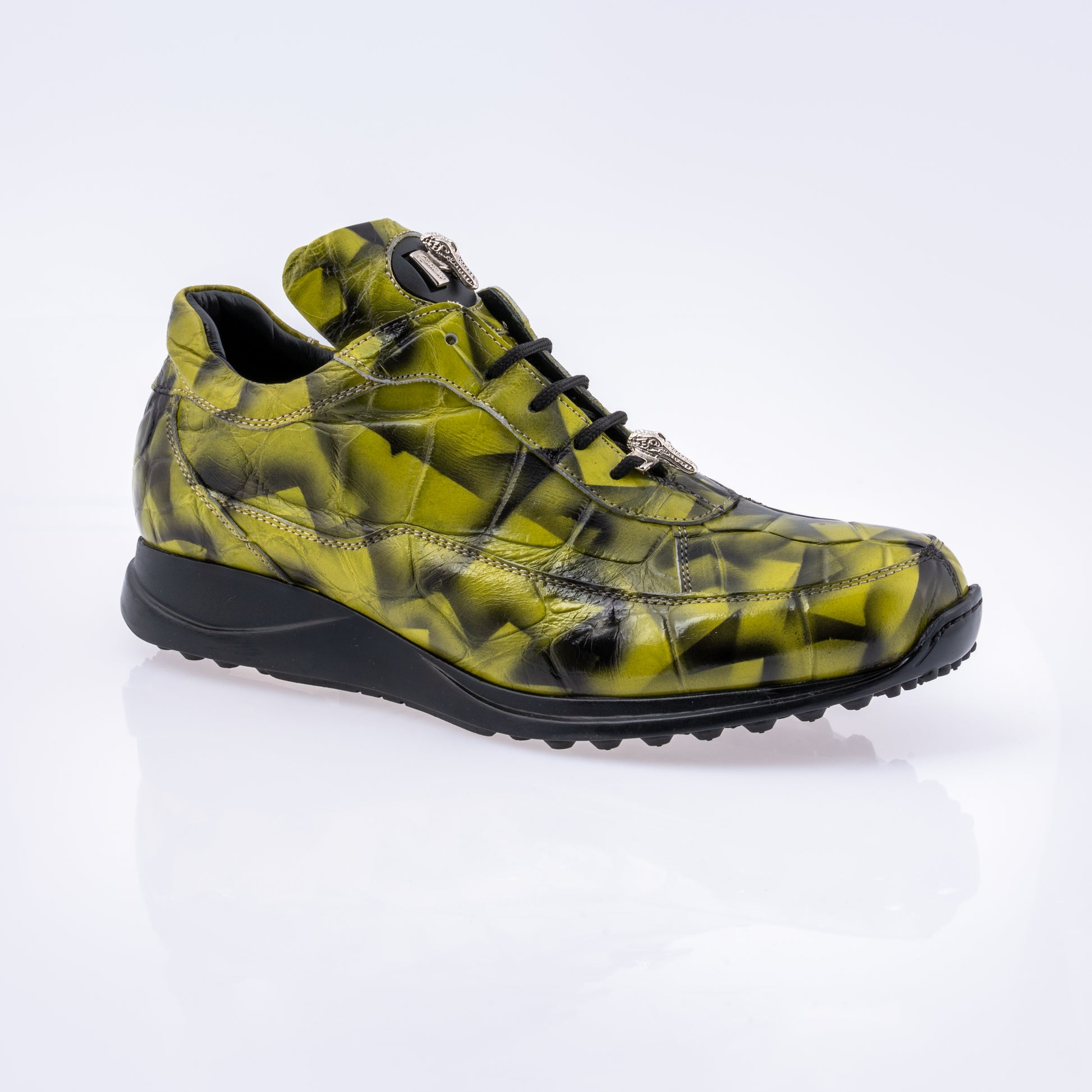 Mauri 8900/2 Crispy Green Genuine Alligator Sneakers