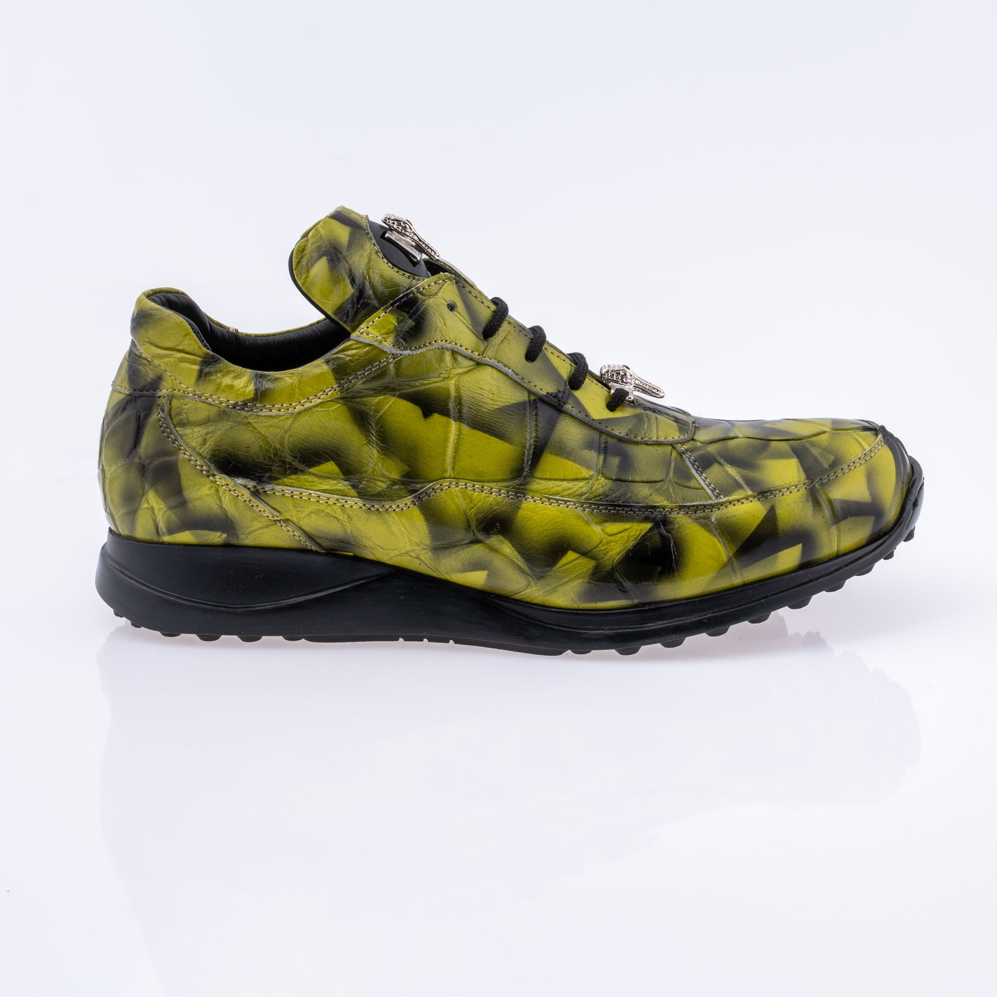 Mauri 8900/2 Crispy Green Genuine Alligator Sneakers