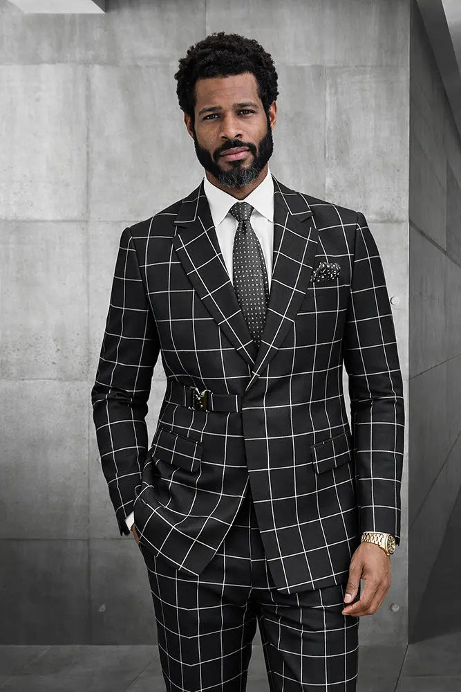 Statement Altare Black Super 200's Italian Wool Suit