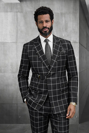 Statement Altare Black Super 200's Italian Wool Suit