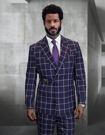 Statement Altare Eggplant Super 200's Italian Wool Suit