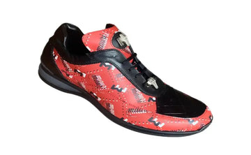 Mauri 8900/2 Red/Black/White Genuine Crocodile/Calf Sneakers